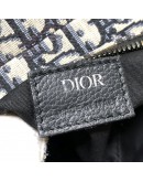 CHRISTIAN DIOR Mini Saddle Belt Bag in Blue Oblique Jacquard – SHW (Year 2020)