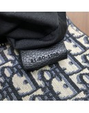 CHRISTIAN DIOR Mini Saddle Belt Bag in Blue Oblique Jacquard – SHW (Year 2020)