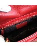 CHRISTIAN DIOR Small Lady Dior Handbag with ABC Shoulder Strap in Red Cannage Lambskin – GHW