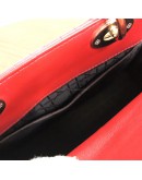 CHRISTIAN DIOR Small Lady Dior Handbag with ABC Shoulder Strap in Red Cannage Lambskin – GHW