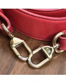 CHRISTIAN DIOR Small Lady Dior Handbag with ABC Shoulder Strap in Red Cannage Lambskin – GHW