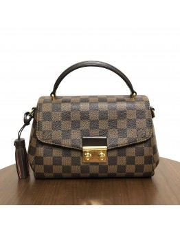 LOUIS VUITTON Damier Ebene Croisette Handbag with Shoulder Strap – GHW (Year 2018)