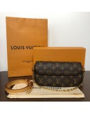 LOUIS VUITTON Monogram Wallet on Chain (WOC) Ivy Bag with Shoulder Strap & Chain – GHW (Microchip – June 2025)