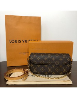 LOUIS VUITTON Monogram Wallet on Chain (WOC) Ivy Bag with Shoulder Strap & Chain – GHW (Microchip – June 2025)