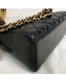 CHANEL Vintage CC Twist Logo Handbag in Black Lambskin – GHW