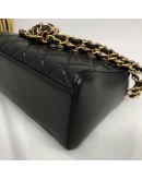 CHANEL Vintage CC Twist Logo Handbag in Black Lambskin – GHW