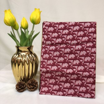CHRISTIAN DIOR Red Oblique 100% Silk Scarf