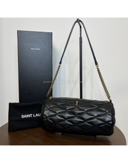 YVES SAINT LAURENT Monogram Small Sade Tube Bag in Black Lambskin – SHW (Year 2022)