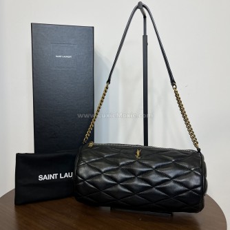YVES SAINT LAURENT Monogram Small Sade Tube Bag in Black Lambskin – SHW (Year 2022)