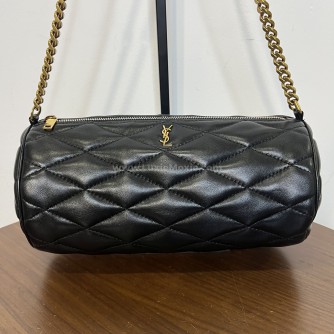 YVES SAINT LAURENT Monogram Small Sade Tube Bag in Black Lambskin – SHW (Year 2022)