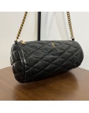 YVES SAINT LAURENT Monogram Small Sade Tube Bag in Black Lambskin – SHW (Year 2022)