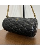 YVES SAINT LAURENT Monogram Small Sade Tube Bag in Black Lambskin – SHW (Year 2022)
