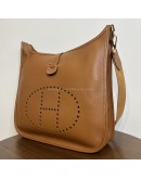 HERMES Evelyne GM 33 in Gold Brown Epsom Leather with Shoulder Strap – GHW (Stamp Circle Z – Year 1996)