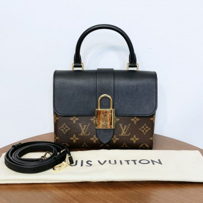 LOUIS VUITTON Monogram Locky BB in Black Handbag with Shoulder Strap – GHW (Year 2019)