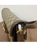 GUCCI Brown GG Supreme Horsebit 1955 Medium Shoulder Bag – GHW
