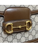 GUCCI Brown GG Supreme Horsebit 1955 Medium Shoulder Bag – GHW