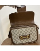 GUCCI Brown GG Supreme Horsebit 1955 Medium Shoulder Bag – GHW