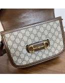 GUCCI Brown GG Supreme Horsebit 1955 Medium Shoulder Bag – GHW
