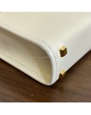 FENDI Mini Sunshine Shopper Mini Bag in Off White Calfskin with Shoulder Strap – GHW