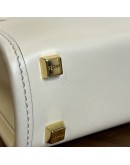 FENDI Mini Sunshine Shopper Mini Bag in Off White Calfskin with Shoulder Strap – GHW