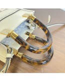 FENDI Mini Sunshine Shopper Mini Bag in Off White Calfskin with Shoulder Strap – GHW