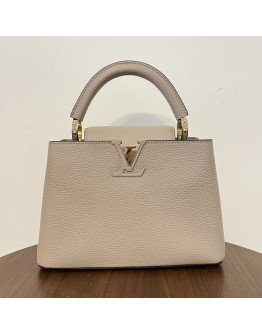 LOUIS VUITTON Capucines BB Taurillon Leather in Galet – GHW (Microchip – May 2023)