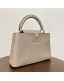 LOUIS VUITTON Capucines BB Taurillon Leather in Galet – GHW (Microchip – May 2023)