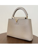 LOUIS VUITTON Capucines BB Taurillon Leather in Galet – GHW (Microchip – May 2023)