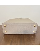 LOUIS VUITTON Capucines BB Taurillon Leather in Galet – GHW (Microchip – May 2023)