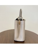 LOUIS VUITTON Capucines BB Taurillon Leather in Galet – GHW (Microchip – May 2023)