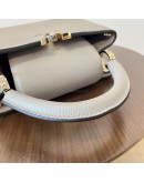 LOUIS VUITTON Capucines BB Taurillon Leather in Galet – GHW (Microchip – May 2023)