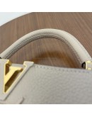 LOUIS VUITTON Capucines BB Taurillon Leather in Galet – GHW (Microchip – May 2023)