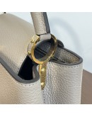 LOUIS VUITTON Capucines BB Taurillon Leather in Galet – GHW (Microchip – May 2023)