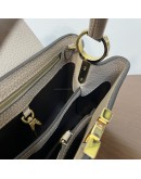 LOUIS VUITTON Capucines BB Taurillon Leather in Galet – GHW (Microchip – May 2023)