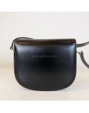 CELINE Besace Clea Triomphe Crossbody Bag in Black Shiny Calfskin – GHW