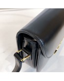 CELINE Besace Clea Triomphe Crossbody Bag in Black Shiny Calfskin – GHW