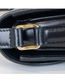 CELINE Besace Clea Triomphe Crossbody Bag in Black Shiny Calfskin – GHW