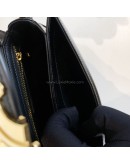 CELINE Besace Clea Triomphe Crossbody Bag in Black Shiny Calfskin – GHW
