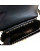 CELINE Besace Clea Triomphe Crossbody Bag in Black Shiny Calfskin – GHW