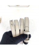 GUCCI Sylvie Mini Top Handle Bag in Off White Calfskin with Twisted Web Strap & Leather Strap – GHW