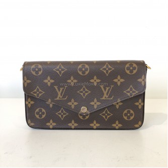 LOUIS VUITTON Monogram Pochette Felicie Clutch/Crossbody Bag - GHW (Microchip – Year 2023)