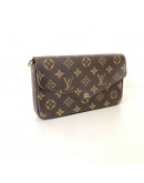 LOUIS VUITTON Monogram Pochette Felicie Clutch/Crossbody Bag - GHW (Microchip – Year 2023)