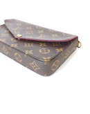LOUIS VUITTON Monogram Pochette Felicie Clutch/Crossbody Bag - GHW (Microchip – Year 2023)