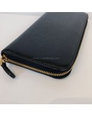 PRADA 1ML506 Nero Black Vitello Move Leather Long Zipped Wallet – GHW