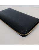 PRADA 1ML506 Nero Black Vitello Move Leather Long Zipped Wallet – GHW