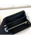 PRADA 1ML506 Nero Black Vitello Move Leather Long Zipped Wallet – GHW