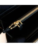 PRADA 1ML506 Nero Black Vitello Move Leather Long Zipped Wallet – GHW