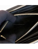 PRADA 1ML506 Nero Black Vitello Move Leather Long Zipped Wallet – GHW