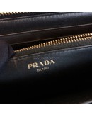 PRADA 1ML506 Nero Black Vitello Move Leather Long Zipped Wallet – GHW