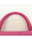 BALENCIAGA Small Hourglass Handbag in Pink Shiny Box Calfskin – SHW (Receipt Year 2019)